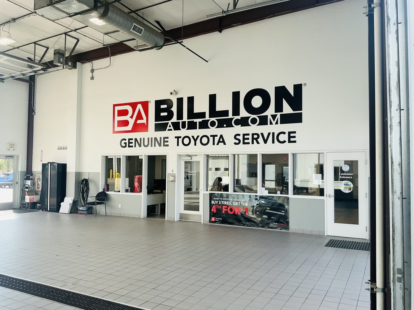 Billion Auto Toyota service center cleaned by Blues Corporations