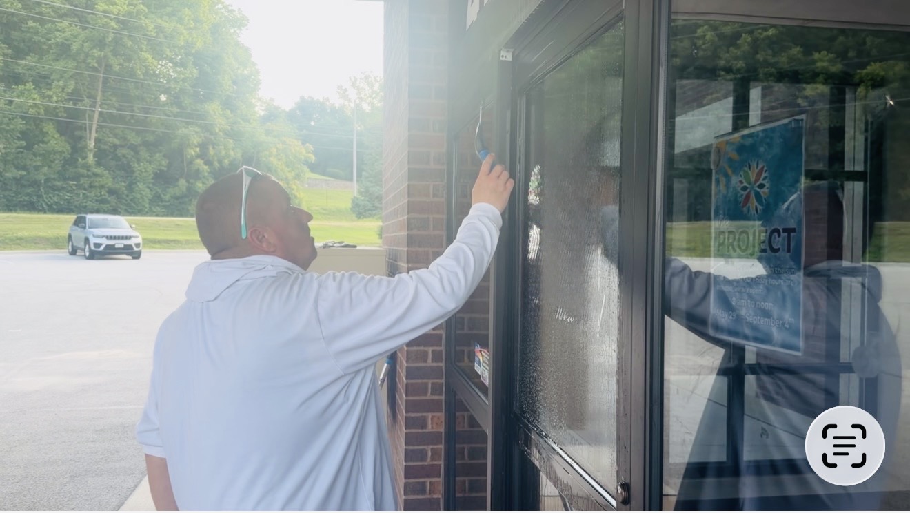 Blues Windows quarterly window maintenance program, commercial project site, Quad Cities, Iowa